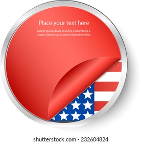 Illustration of abstract American background.Abstract American icon