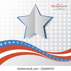 Illustration of abstract American background.American star