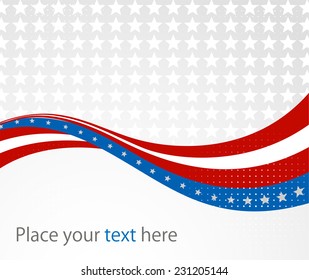 Illustration of abstract American Flag