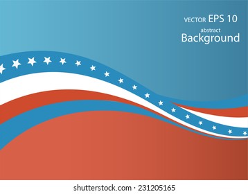 Illustration of abstract American Flag