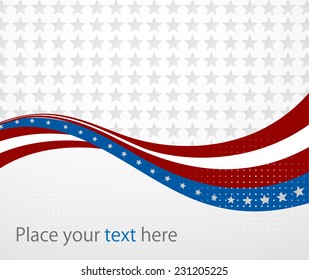 Illustration of abstract American Flag