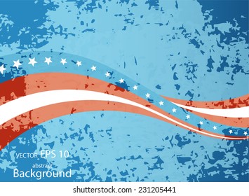 Illustration of abstract American Flag