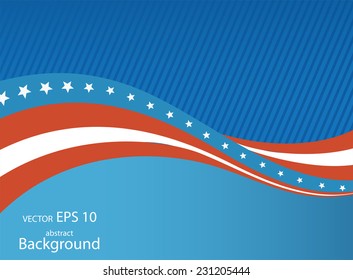 Illustration of abstract American Flag