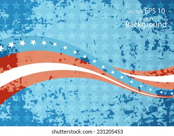 Illustration of abstract American Flag