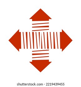 ILLUSTRATION ABSTRACT ARROW LOGO ICON SIMPLE DESIGN VECTOR