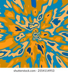 ILLUSTRATION ABSTRACT BACKGROUND BLUE ORANGE PASTEL COLOR WITH GRUNGE PAINT TEXTURE. DISTRESS DIRTY ROUGH DESIGN VECTOR