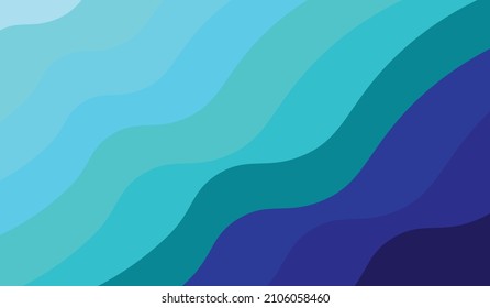 An illustration of the abstract background of blue waves