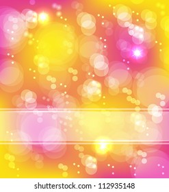 Illustration abstract background with bokeh effect - vector