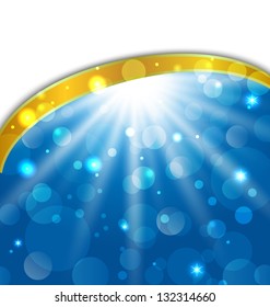 Illustration abstract background with bokeh effect - vector