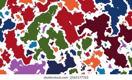 ILLUSTRATION ABSTRACT BACKGROUND COLORFUL WITH GRUNGE PAINT TEXTURE. DISTRESS DIRTY ROUGH DESIGN VECTOR