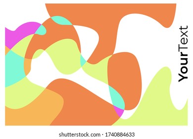 Illustration of abstract background. Combination of any shape, warm adn cold color. Perfect for any visual content.