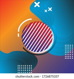Illustration of abstract background. Combination of circle, line, and fluid shape. Perfect for any visual content.