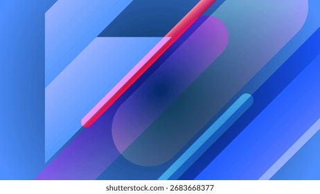 FONDO ABSTRACTAS CON FORMAS GEOMÉTRICAS DIAGONALES PLANTILLA DE VECTOR DE DISEÑO DE COLOR AZUL GRADIENTE BUENO PARA EL SITIO WEB MODERNO, FONDO DE PANTALLA, DISEÑO DE CUBIERTA