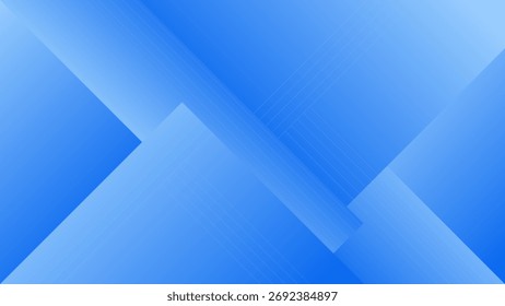 ILLUSTRATION ABSTRACT BACKGROUND WITH DIAGONAL GEOMETRIC SHAPES GRADIENT BLUE COLOR DESIGN VECTOR TEMPLATE GOOD FOR MODERN WEBSITE, WALLPAPER, COVER DESIGN
