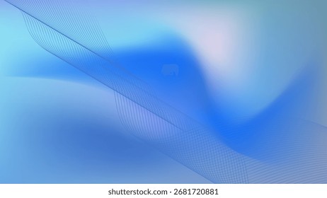 ILLUSTRATION ABSTRACT BACKGROUND ELEGANT BLUE GRADIENT MESH SMOOTH LIQUID COLORFUL DESIGN VECTOR TEMPLATE GOOD FOR MODERN WEBSITE, WALLPAPER, COVER DESIGN 