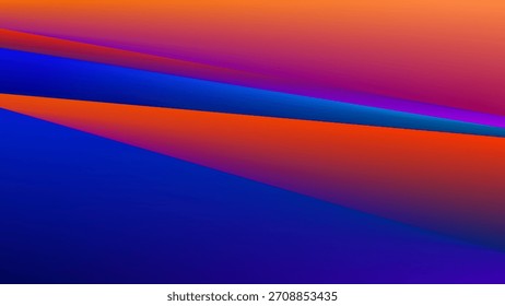 ILLUSTRATION ABSTRACT BACKGROUND ELEGANT ORANGE PURPLE BLUE GRADIENT SMOOTH LIQUID COLORFUL DESIGN WITH DIAGONAL GEOMETRIC SHAPES VECTOR TEMPLATE GOOD FOR MODERN WEBSITE, WALLPAPER, COVER DESIGN 