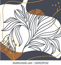 Illustration of abstract background with flowers