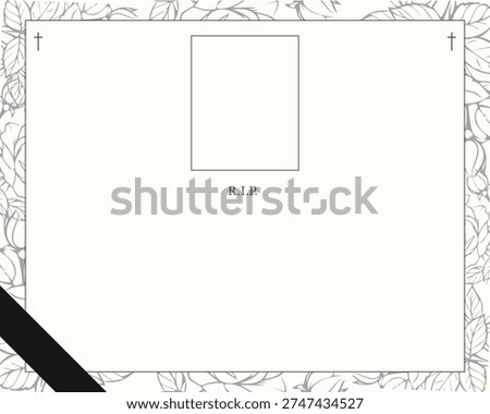 illustration of an abstract background for funeral invitation.
