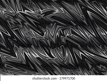 Illustration of abstract background in graffiti style in black and grey colors