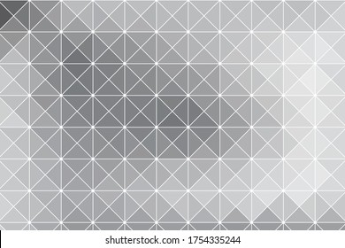 Ilustración del fondo abstracto en tono de color gris, negro y blanco con diseño de patrón sin fisuras de polígono triangular