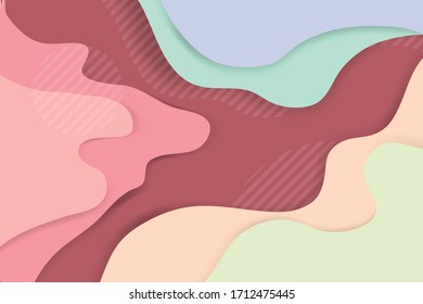 Illustration of abstract background in liquid design with pastel color