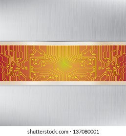 Illustration of abstract background with a metallic element.