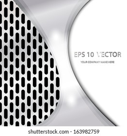 Illustration of abstract background with a metallic element. 