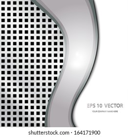 Illustration of abstract background with a metallic element. 