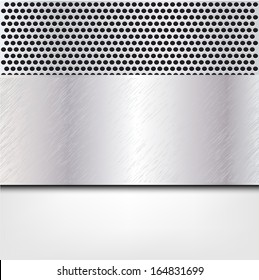 Illustration of abstract background with a metallic element. 