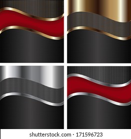 Illustration of abstract background with a metallic element