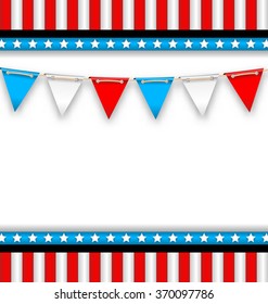 Illustration Abstract Background for National Holidays of USA. Template Celebration Card, Invitation, Poster - Vector