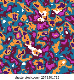 ILLUSTRATION ABSTRACT BACKGROUND PIXEL PATTERN COLORFUL MOSAIC GRID DESIGN WITH GEOMETRIC SHAPES VECTOR TEMPLATE GOOD FOR MODERN WEBSITE, WALLPAPER, COVER DESIGN 