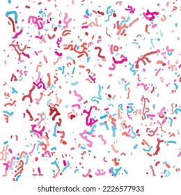 ILLUSTRATION ABSTRACT BACKGROUND SCATTERED DOODLE LINE FLAT COLOR DESIGN PATTERN VECTOR