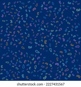 ILLUSTRATION ABSTRACT BACKGROUND SCATTERED DOODLE LINE FLAT COLOR DESIGN PATTERN VECTOR