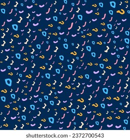 ILLUSTRATION ABSTRACT BACKGROUND SEAMLESS DOODLE BLOB SHAPES PATTERN TEXTURE COLORFUL TEMPLATE DESIGN VECTOR