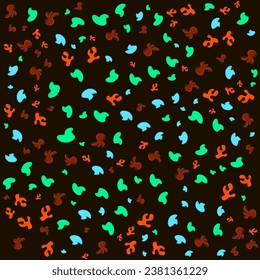 ILUSTRACIÓN ABSTRACTO FONDO INSEAMABLE DOODLE BLOB FORMAS TEXTURA PATRÓN DISEÑO DE PLANTILLAS COLORIDAS