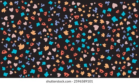 ILLUSTRATION ABSTRACT BACKGROUND SEAMLESS DOODLE BLOB SHAPES PATTERN TEXTURE COLORFUL TEMPLATE DESIGN VECTOR