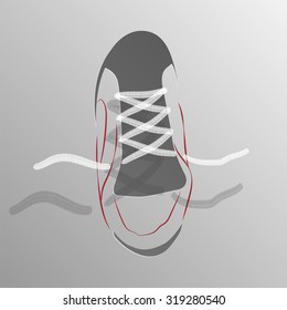 illustration of abstract background with shoes