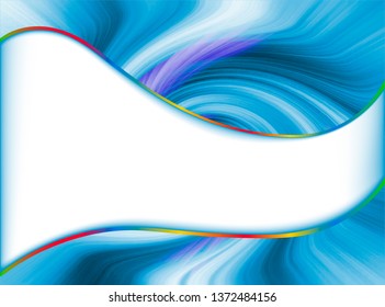 Illustration of abstract background with swirl, wave and place for text