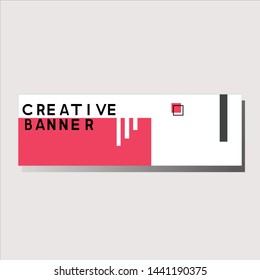 illustration of abstract banner template flat design