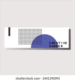 illustration of abstract banner template flat design