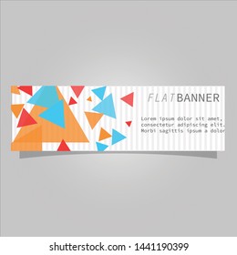 illustration of abstract banner template flat design