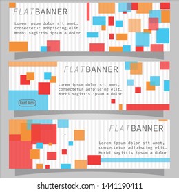 illustration of abstract banner template flat design
