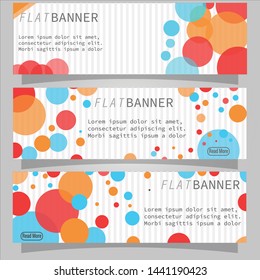 illustration of abstract banner template flat design