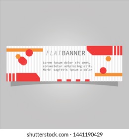 illustration of abstract banner template flat design
