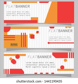 illustration of abstract banner template flat design
