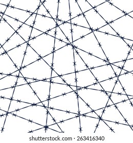 Illustration of the abstract barbed wire background