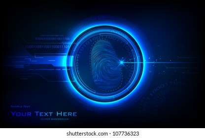 illustration of abstract biometrics technology background