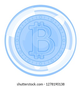 Illustration of the abstract bitcoin bubble