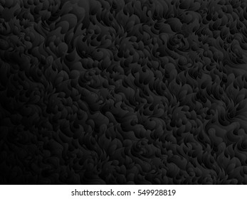 Illustration abstract black floral pattern